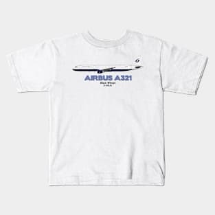 Airbus A321 - Blue Wings Kids T-Shirt